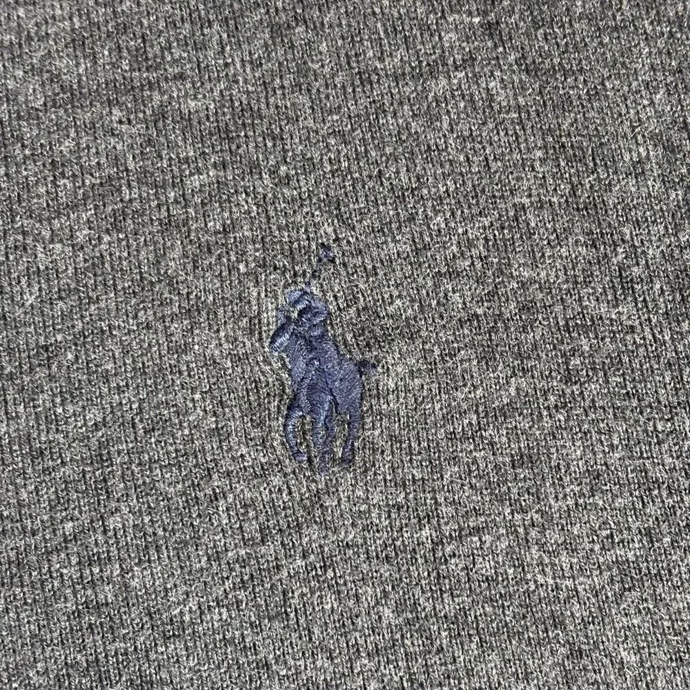 Polo Ralph Lauren Sweater Mens 2XL Gray‎ V Neck Pima Cotton Pullover Pony
